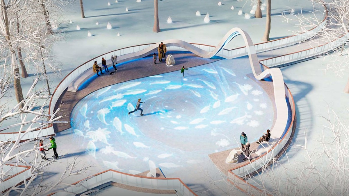 Фонтан на площади в «Лужниках» зимой превратится в каток