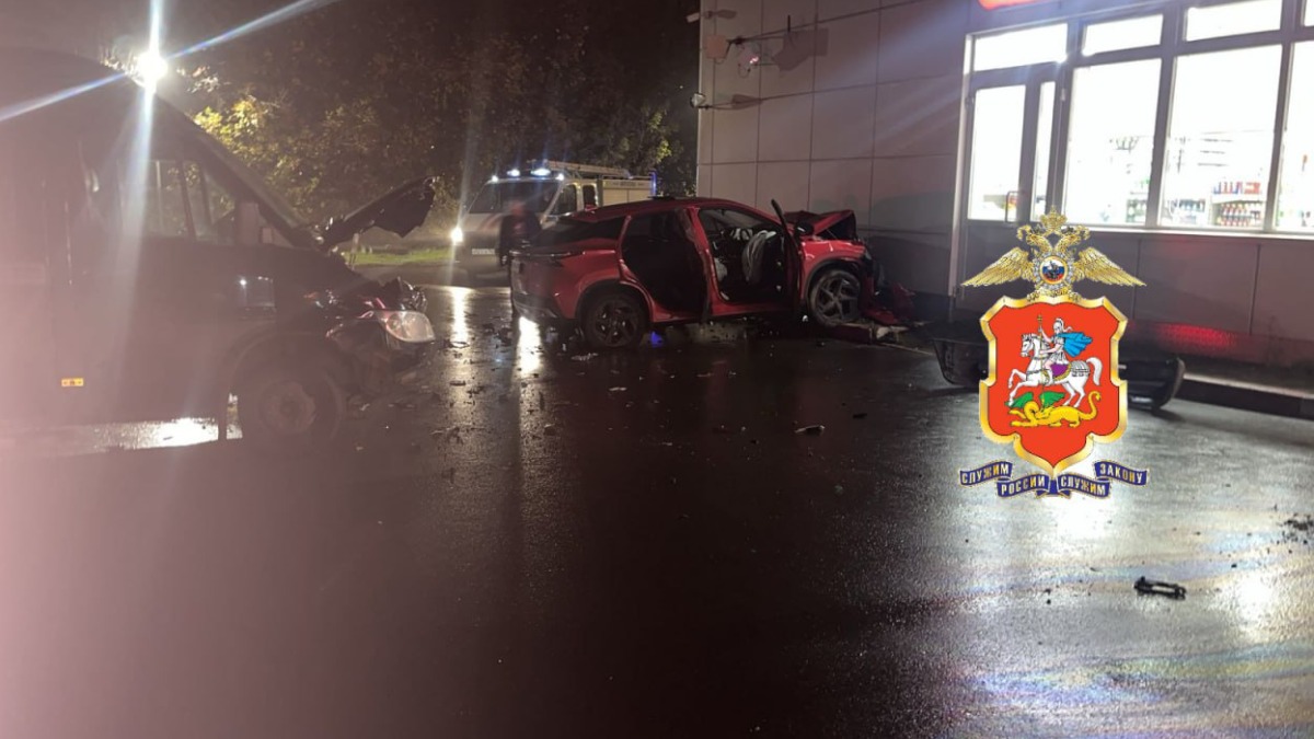 Женщина-водитель погибла, врезавшись в грузовик и АЗС в Московской области