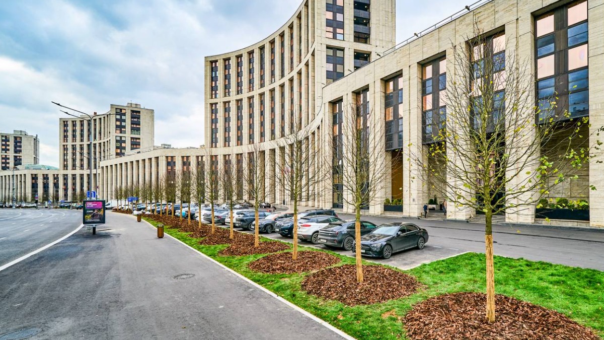 Специалисты начали высадку деревьев на проспекте Академика Сахарова в столице