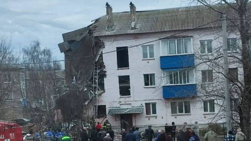 Появились кадры с места взрыва в жилом доме под Тулой