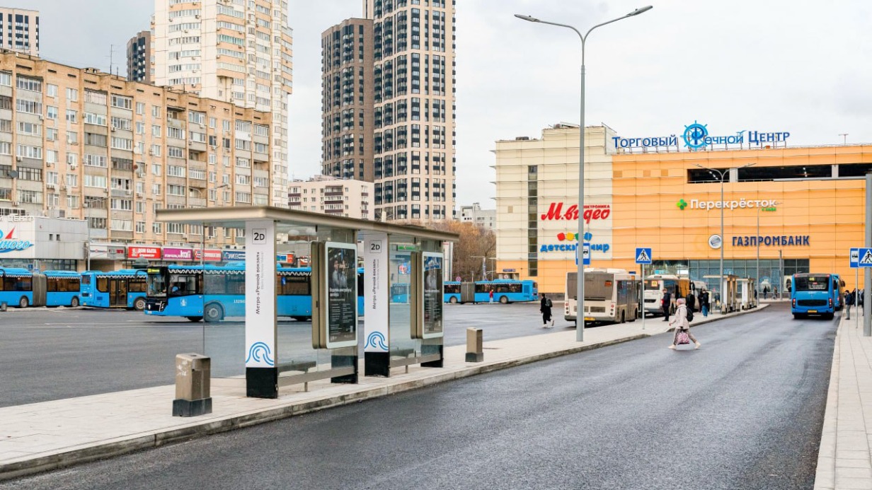 Благоустройство у станции московского метро «Речной вокзал» завершили