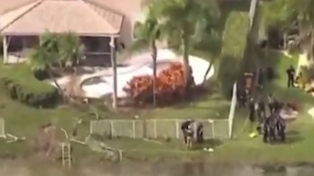 Shot: Самолет с гумпомощью для Ямайки упал во двор частного дома во Флориде