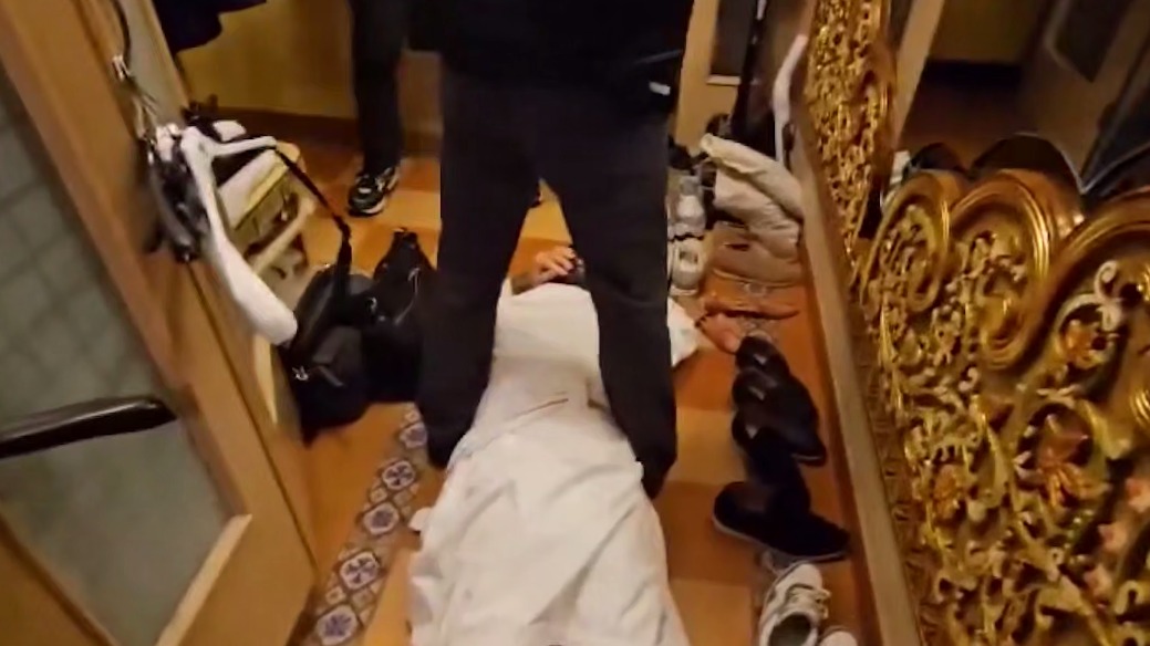 Появились кадры задержания исполнителей покушения на митрополита Тихона