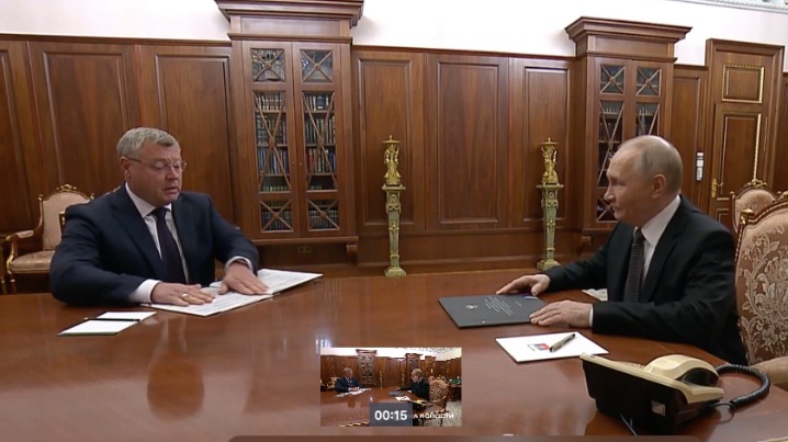Путин провел встречу с губернатором Астраханской области Бабушкиным