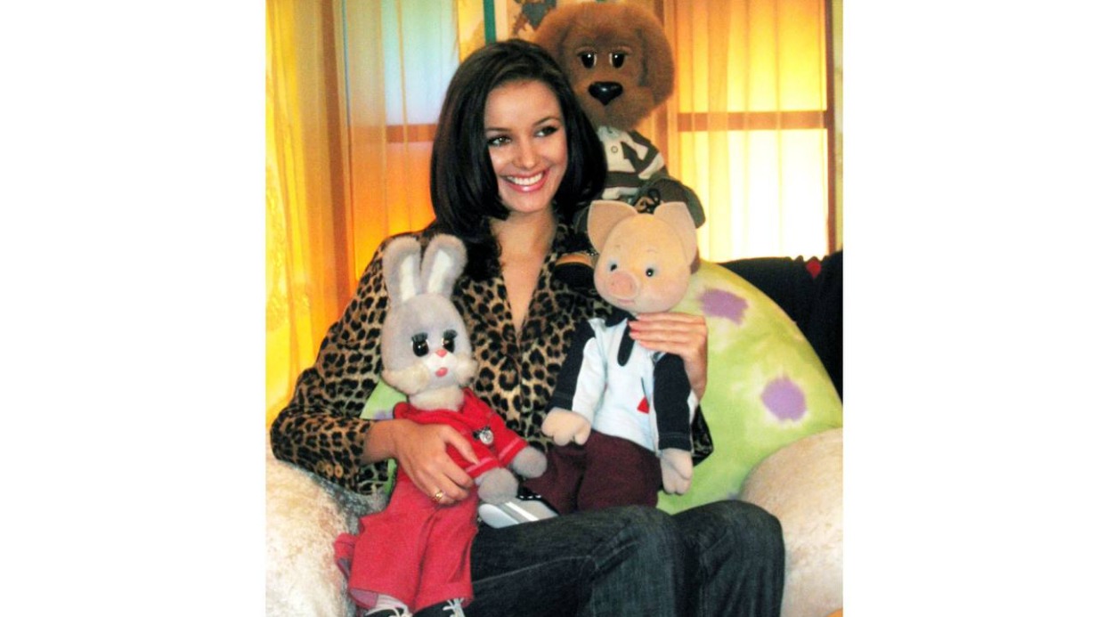 Модель Оксана Федорова на съемке своих первых выпусков