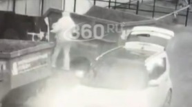 Появились кадры, как женщина выкидывает корги в мусорный контейнер в Люберцах