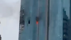 Появились кадры с последствиями взрыва в башне «Грозный-Сити»