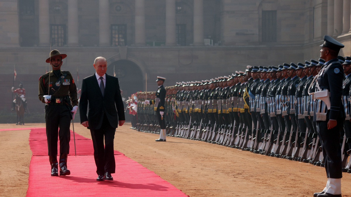 Путин приехал в президентский дворец в Дели