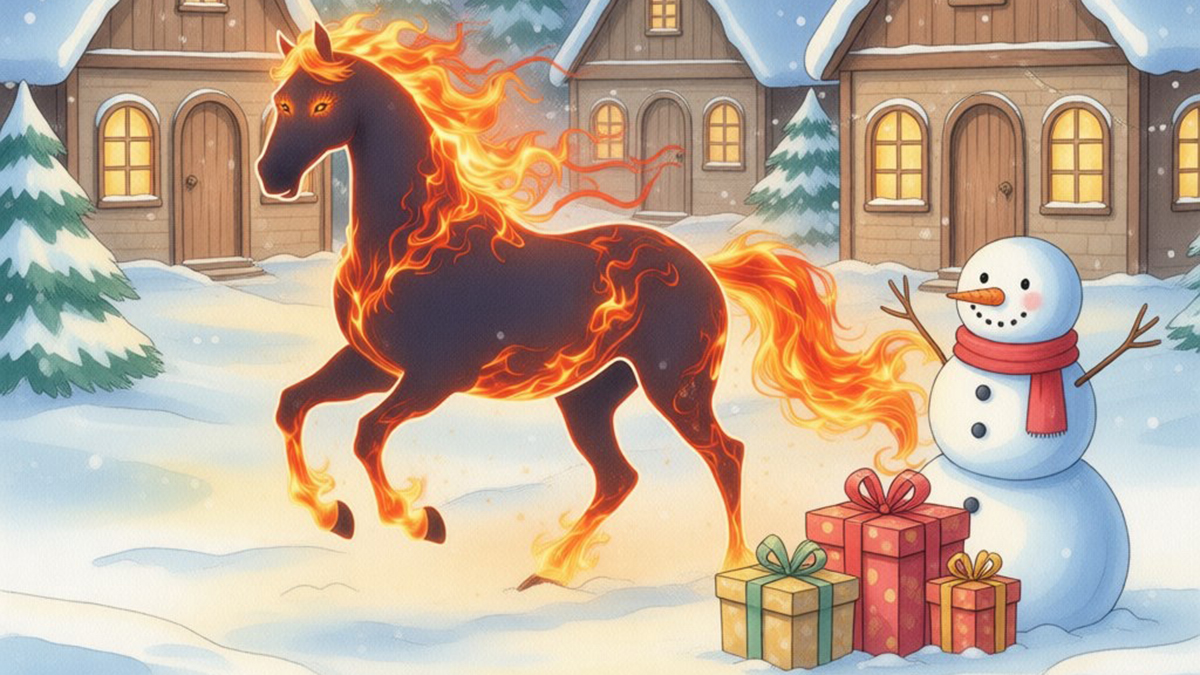 Красивые открытки с Новым годом Огненной лошади 2026: скачать