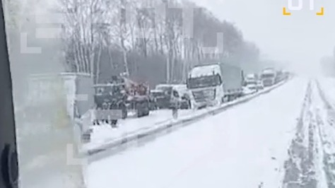Массовая авария произошла в Нижегородской области из-за сильного снегопада