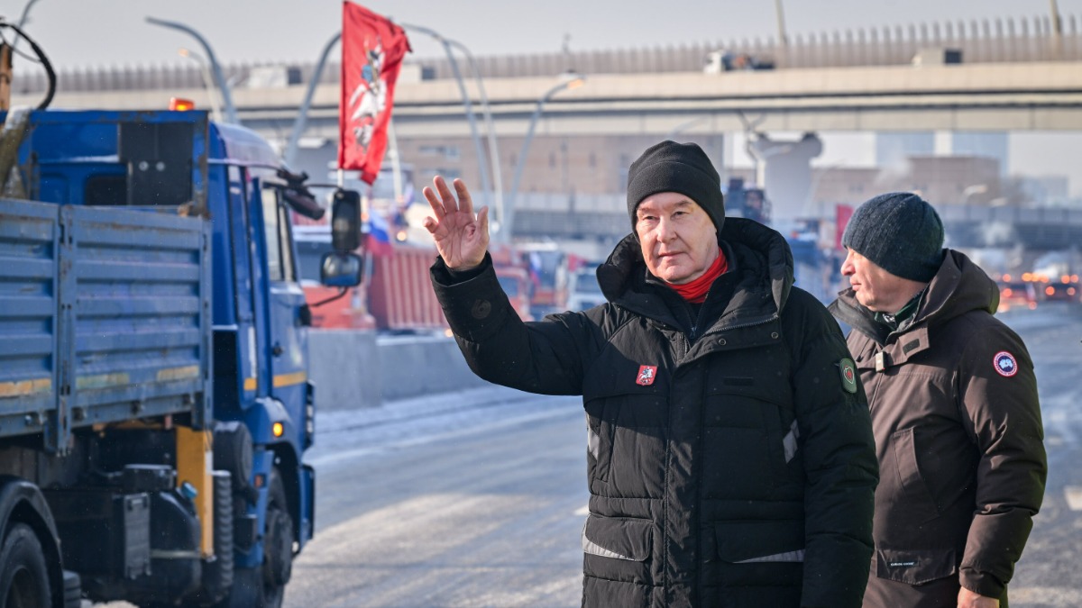 Мэр Москвы Сергей Собянин на ярком открытии Южной рокады — одной из самых крупных трасс столицы