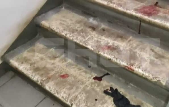 Опубликованы кадры из подъезда в Москве, где произошла перестрелка