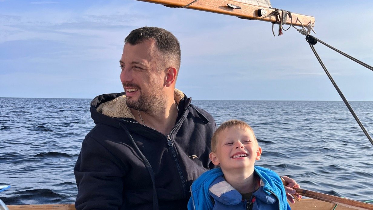 Евгений Зубачев с сыном Ваней. Он тоже увлекся яхтингом