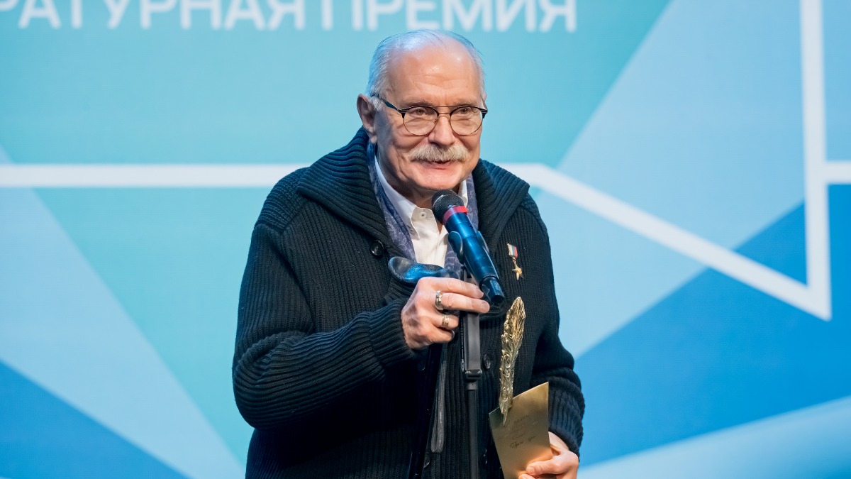 Торжественная церемония награждения лауреатов второго сезона Национальной литературной премии «Слово». Гран-при получил председатель правления Союза кинематографистов Никита Михалков