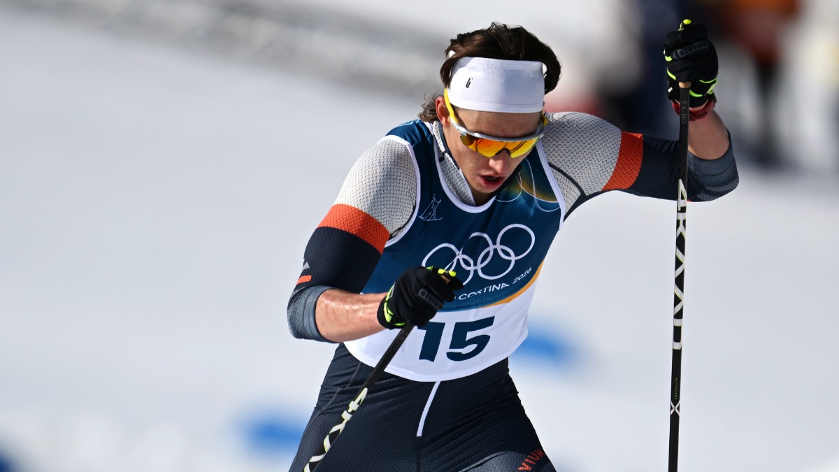 Российский спортсмен Савелий Коростелев на дистанции скиатлона