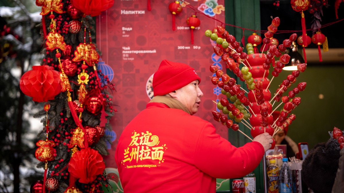 На Манежной площади раскрывается гастрономическая карта Китая в рамках празднования китайского Нового года
