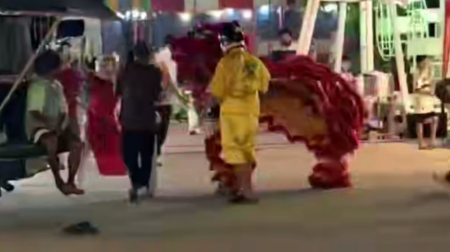 Полицейские в Таиланде переоделись во льва, чтобы поймать преступника