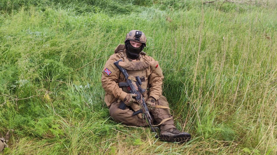 Боец с позывным «Москва» в зоне СВО на донецком направлении
