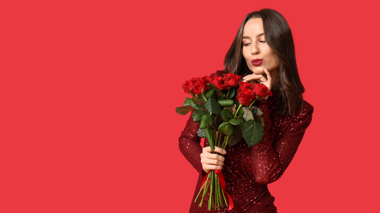 Монобукеты из красных роз еще никто не отменял!