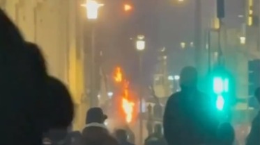 Мачта ретранслятора загорелась на Павелецкой площади