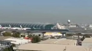 В Сети появились кадры удара беспилотника возле аэропорта в Дубае