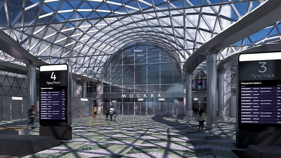 Так будет выглядеть новая площадка, которая свяжет Ленинградский вокзал с платформами. Также пассажиры смогут сразу попасть на станцию метро «Комсомольская»