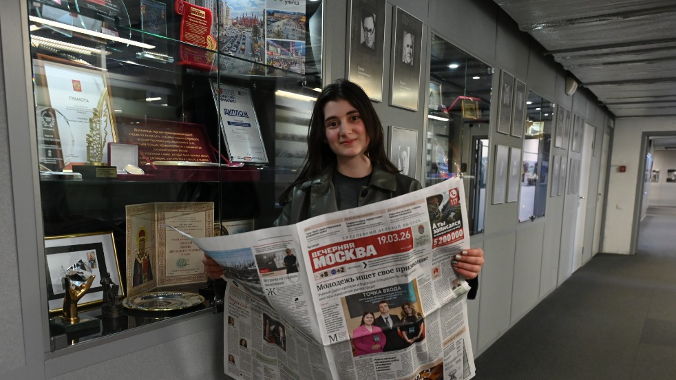 Ангелина Мирошниченко из Центра «ШУМ» с утренним выпуском «Вечерней Москвы»