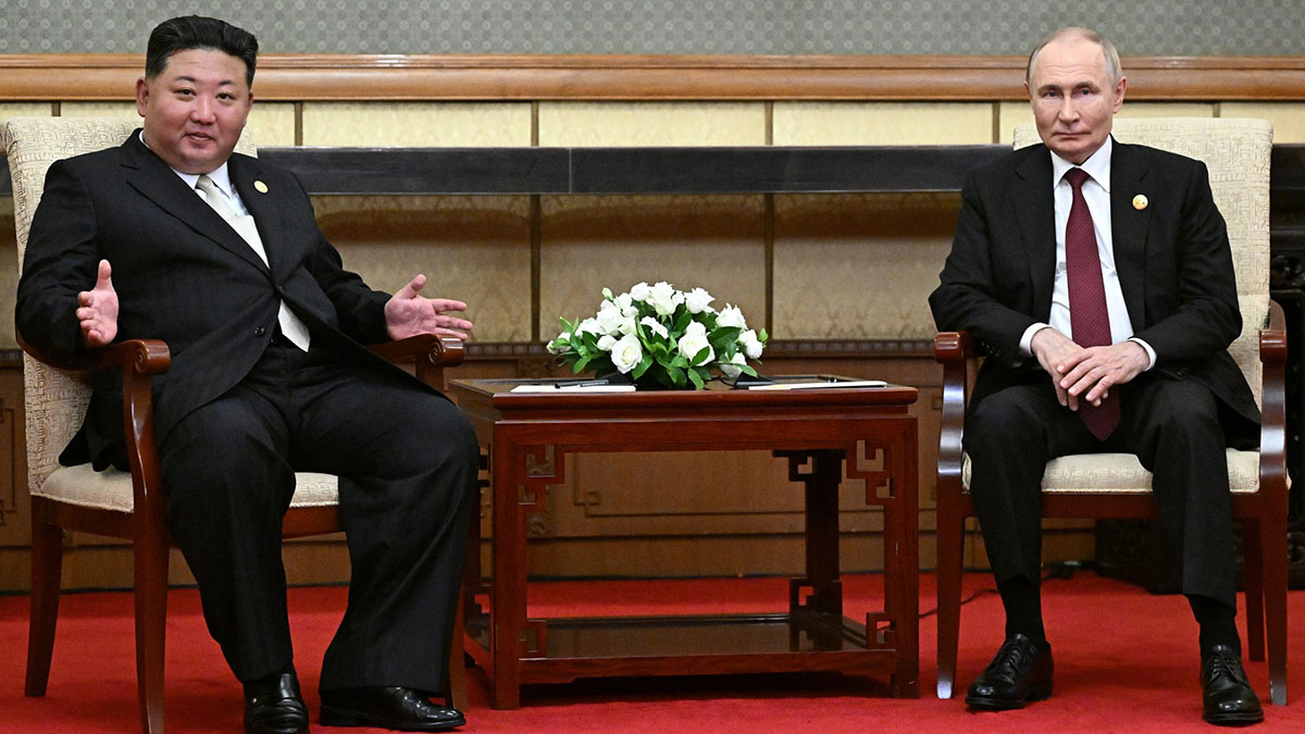 Путин поздравил Ким Чен Ына с переизбранием на пост председателя госдел КНДР