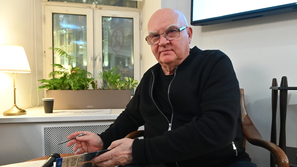 Писатель Александр Лапин на презентации своей книги «Кольцо Пересвета». Теперь этот роман входит в четырехтомное издание под названием «Руссиада»