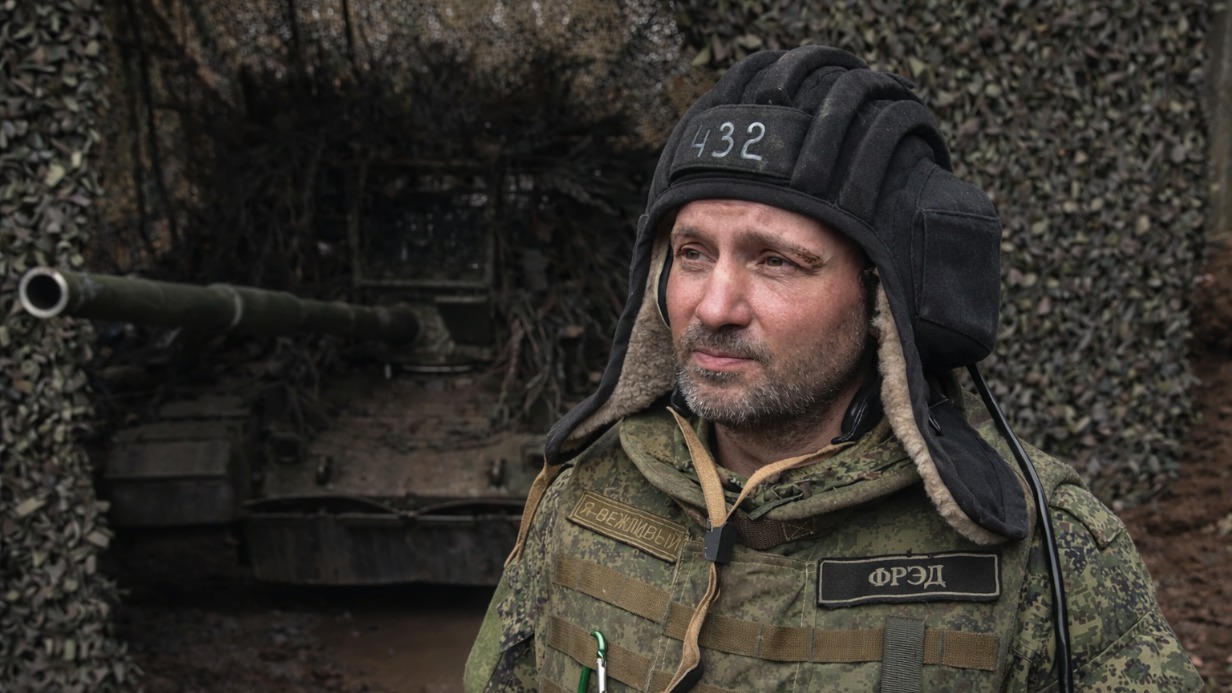 Командир танка с позывным «Фрэд» 82-го мотострелкового полка 69-й мотострелковой дивизии 6-й гвардейской общевойсковой армии группировки войск «Север» в зоне СВО