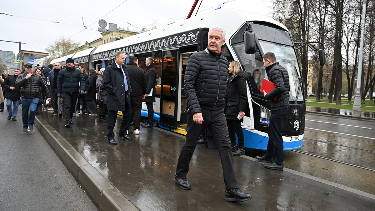 Сергей Собянин открыл второй Московский трамвайный диаметр