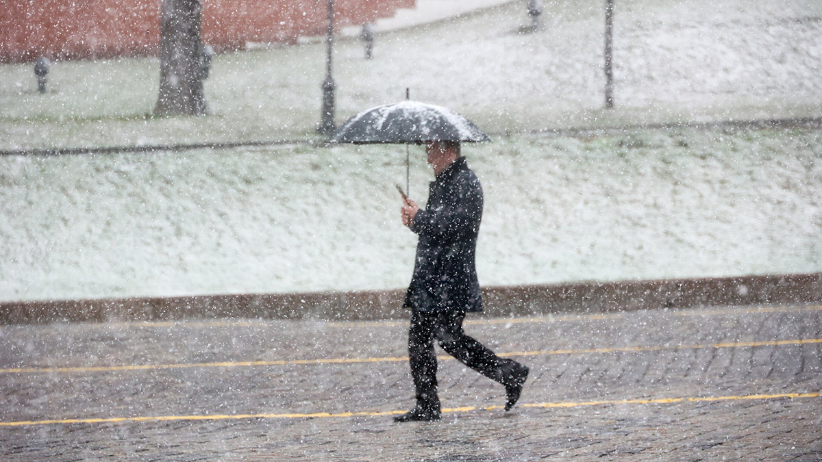 Синоптик Леус: Снежный покров в Москве 27 апреля почти достиг пяти сантиметров
