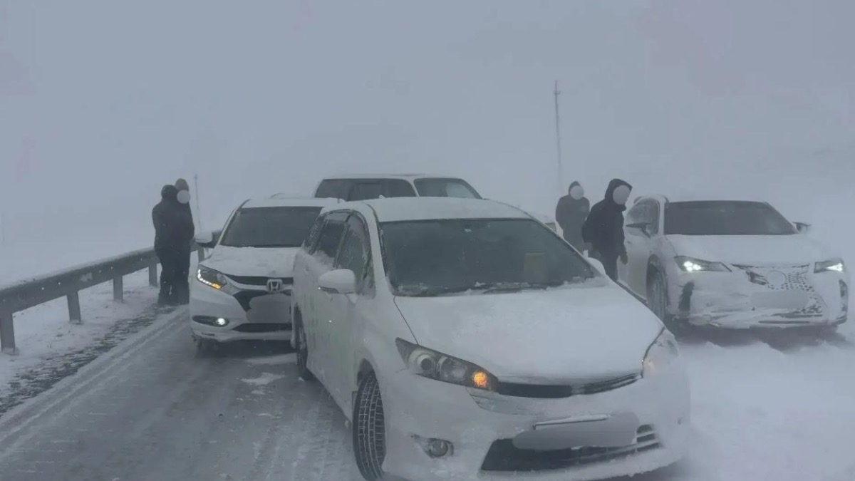 Авария с участием 11 автомобилей произошла в Забайкалье из-за ухудшения погоды