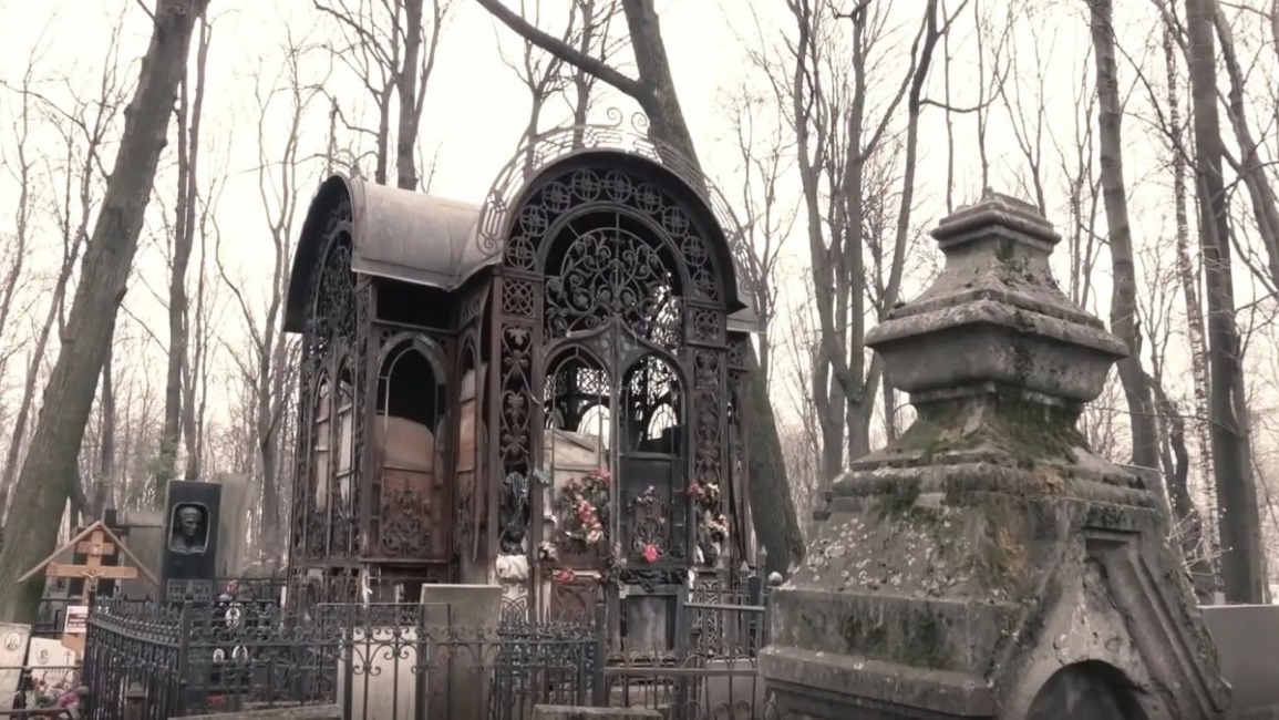 Котенка спасли из затопленного склепа на Введенском кладбище в Москве