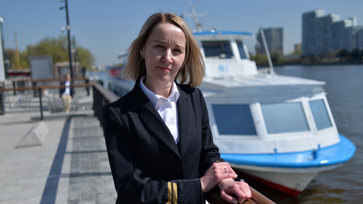 Светлана Турчак, старший менеджер компании «Мостурфлот» на открытии речной навигации