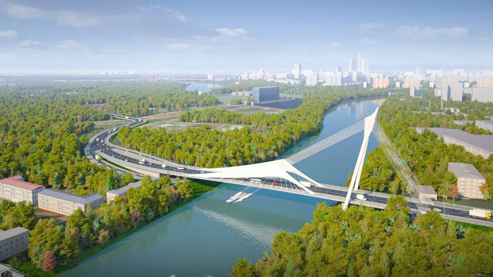 Собянин: Мост-парус в Мневниковской пойме станет новым украшением Москвы