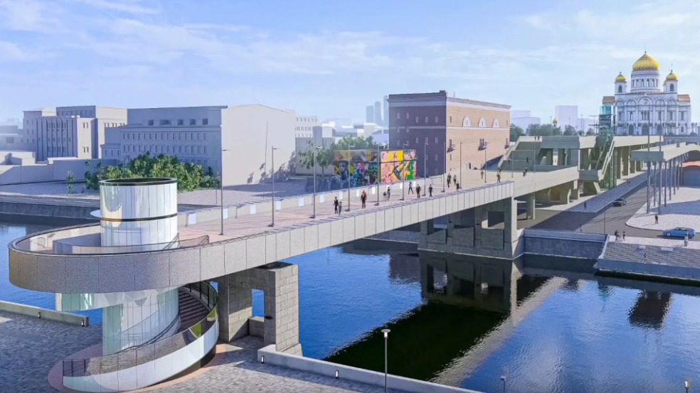Собянин: Новый сход с Патриаршего моста появится над Водоотводным каналом