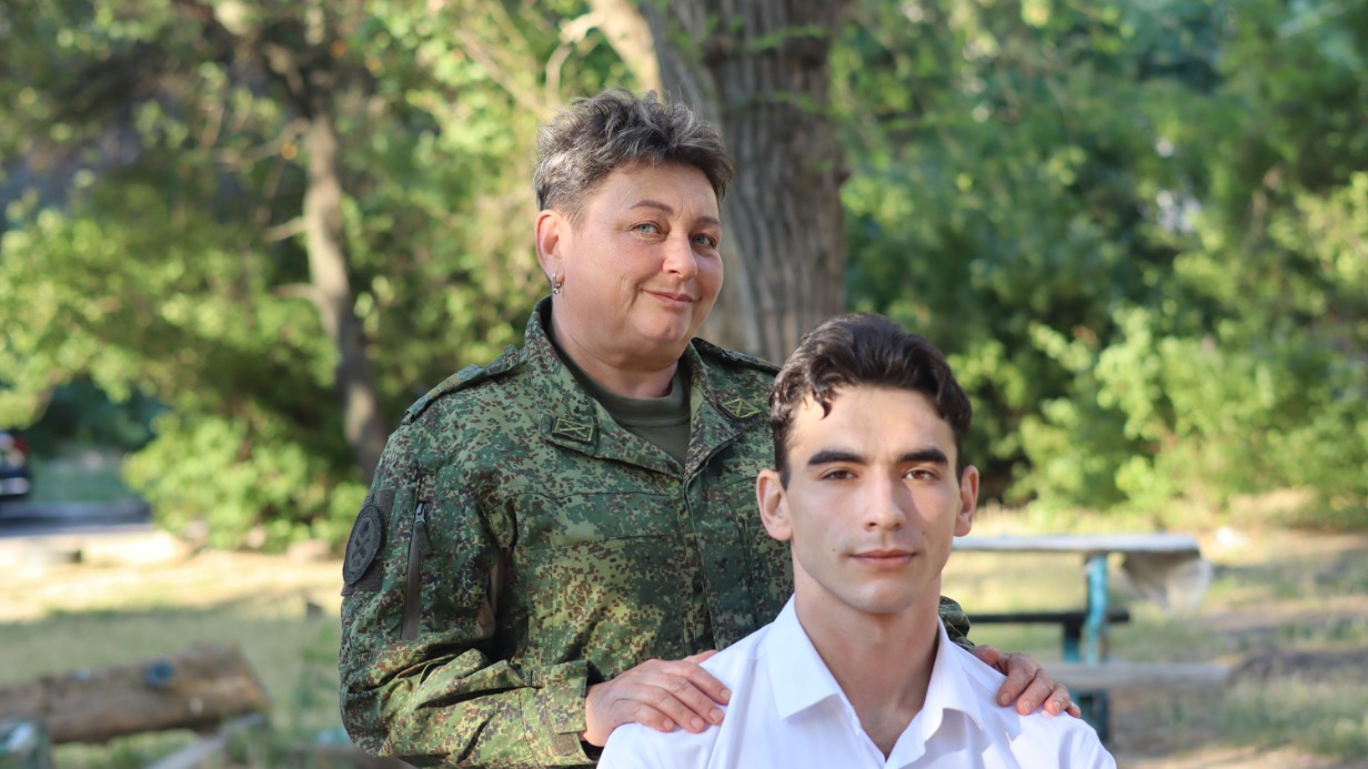 Анна Николаенко с сыном Назарием