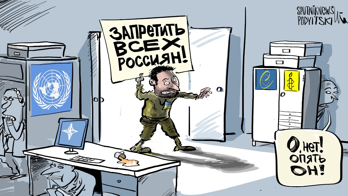 Владимир Зеленский давно начал утомлять европейских кураторов. Карикатура 2022 года