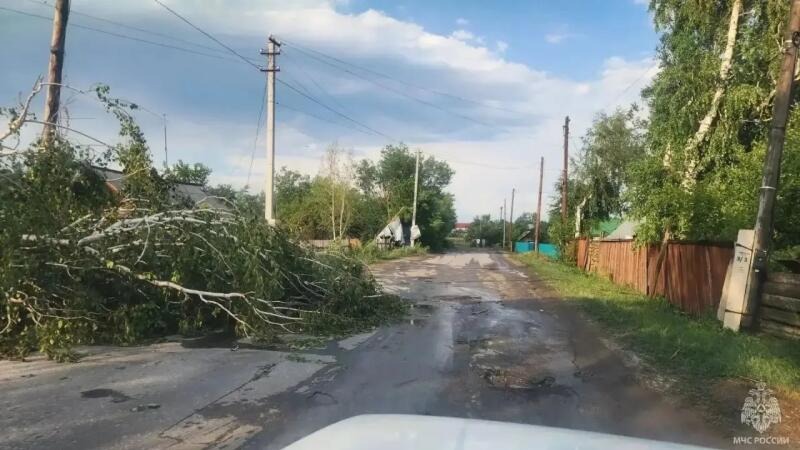 Более шести тысяч домов оказались обесточены из-за урагана в Алтайском крае