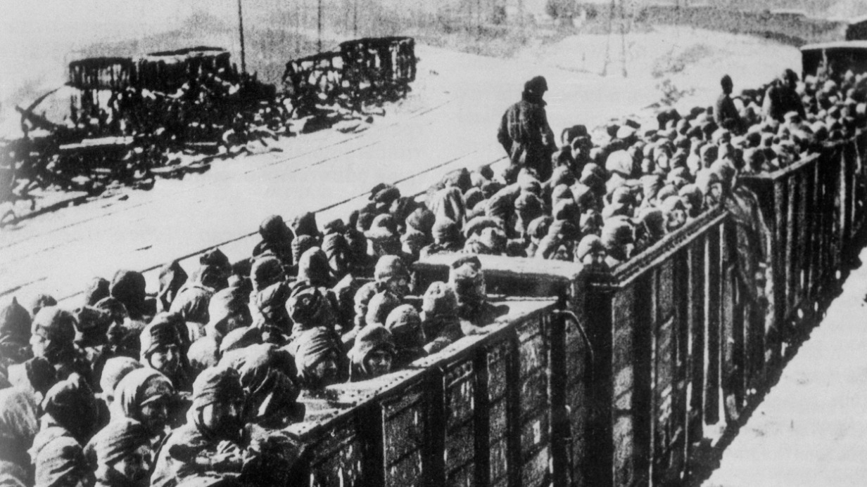Великая Отечественная война. Поезд с советскими военнопленными