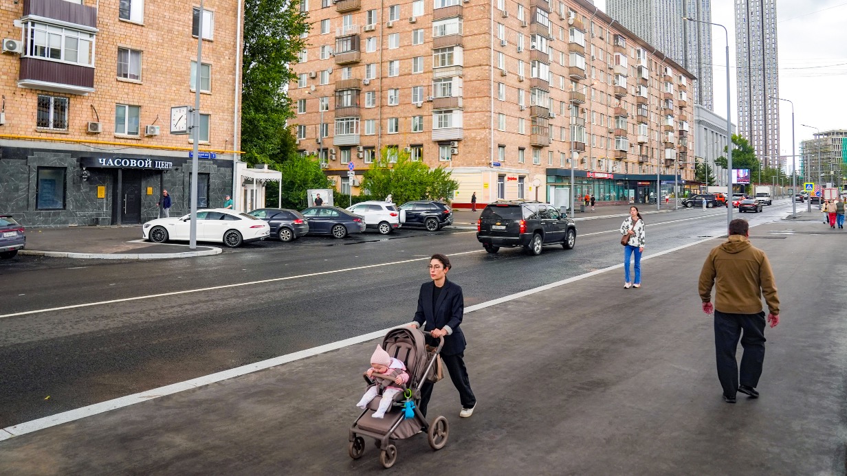 Улицу Пресненский Вал комплексно отремонтировали в центре Москвы