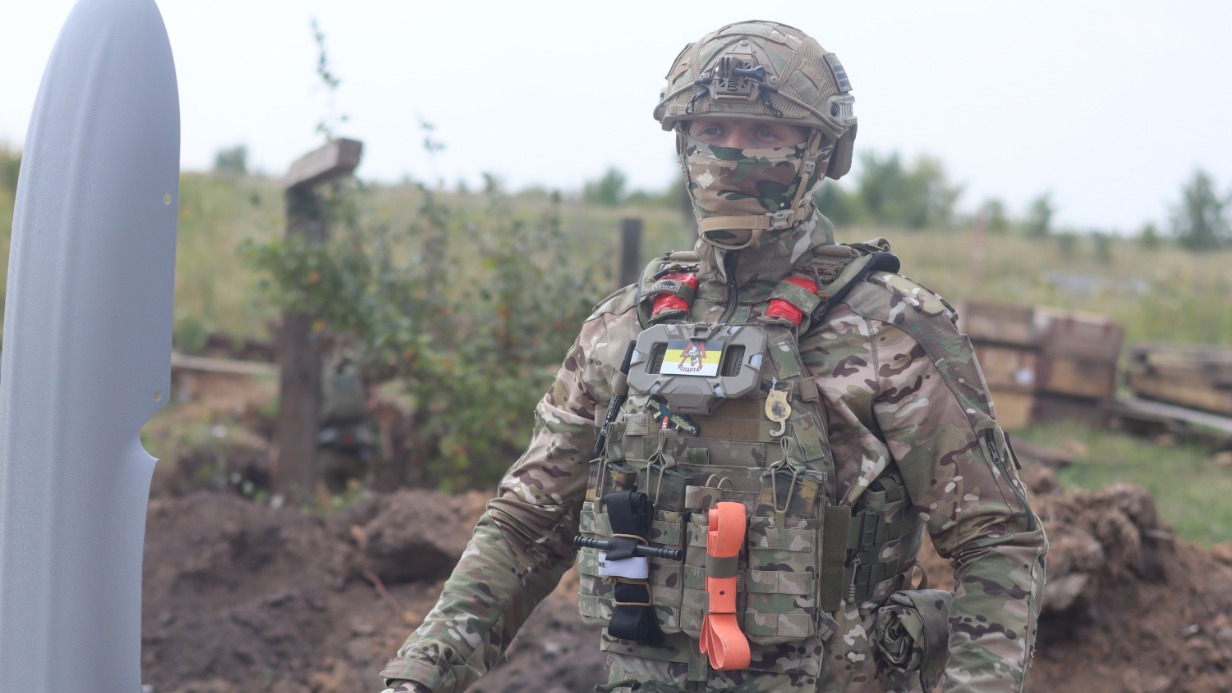 Боец бригады «БАРС-Курск» с позывным «Виттос» на полигоне группировки войск «Север»