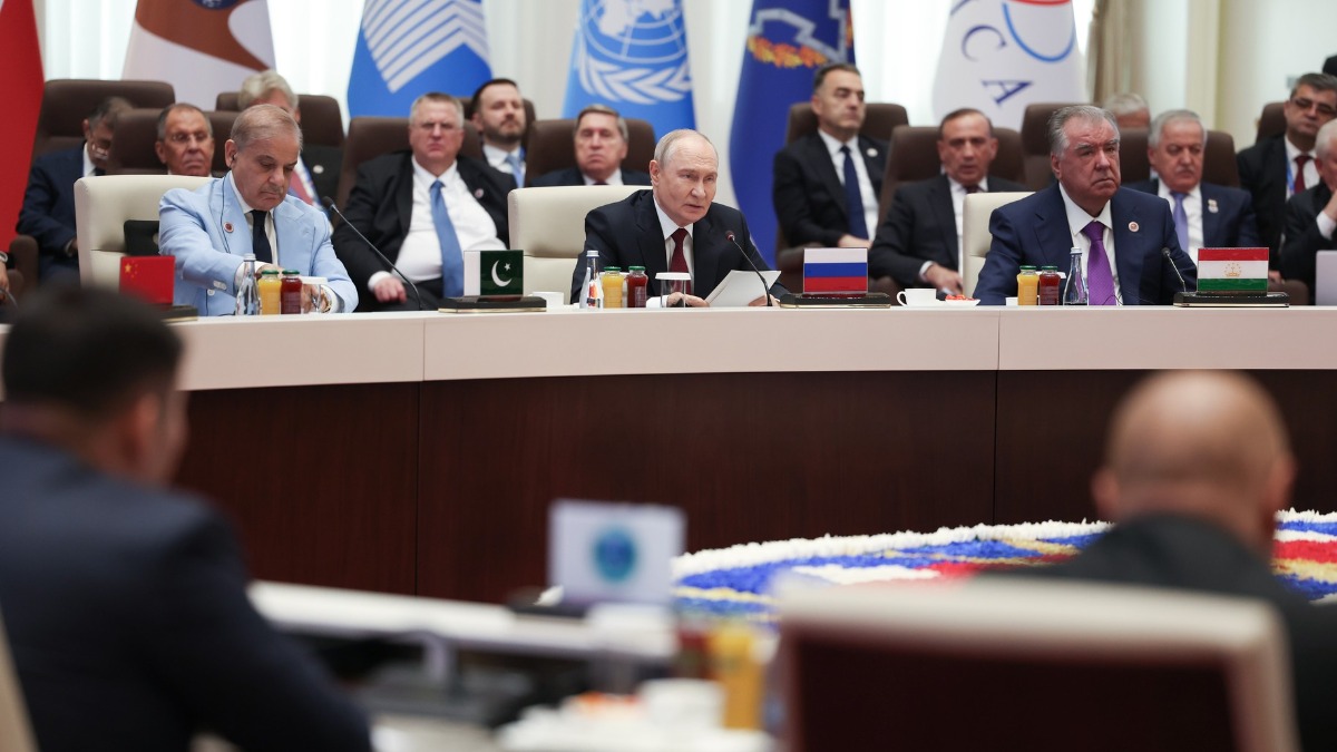 Владимир Путин выступил на заседании в формате «ШОС плюс»