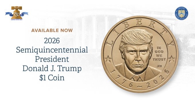 Доллар Трампа, приуроченный к 250-летию независимости страны, выпустили в США
