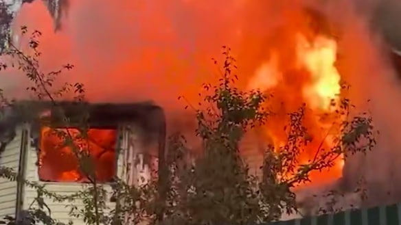 Пожар произошел в частном доме в подмосковном Хомутово рядом с Щелково