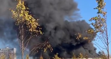 Пожар в автосервисе в Лианозове 20 октября