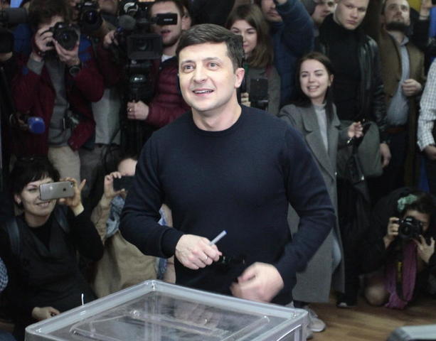 Кандидат в президенты Украины Владимир Зеленский на выборах — 2019