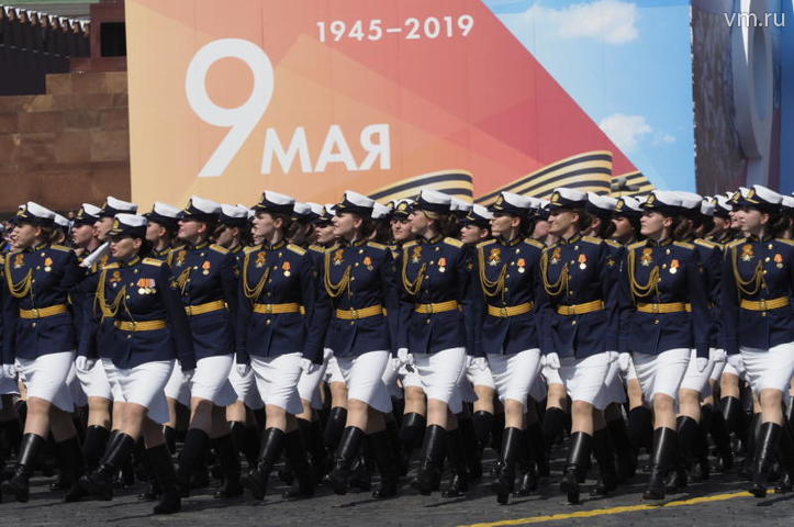 Подразделение военнослужащих-женщин Военной академии Воздушно-космической обороны имени Маршала Советского Союза Георгия Жукова впервые принимает участие в параде
