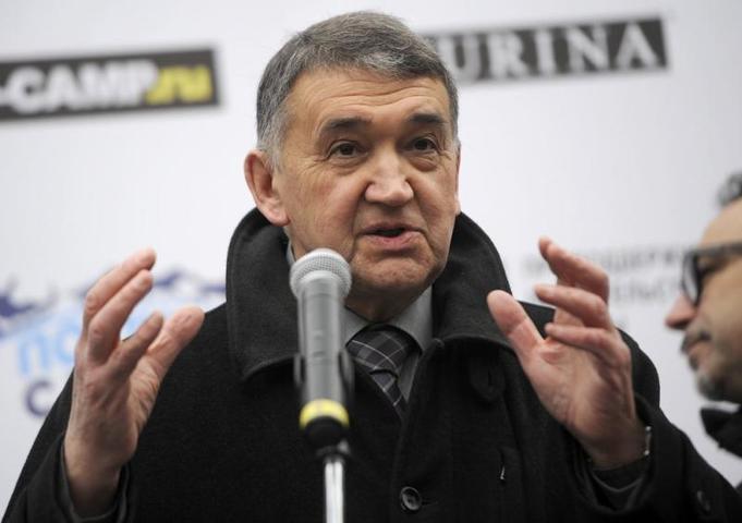 Cоветский путешественник и писатель Дмитрий Шпаро на презентации проекта «По пути с хаски» в парке «Сокольники»